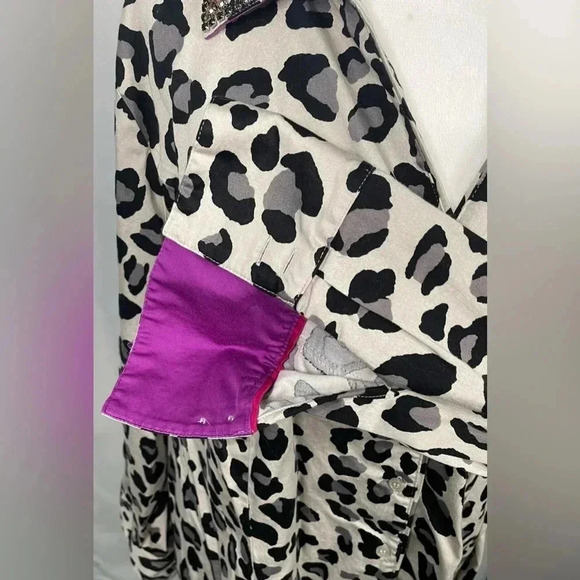 Lane Bryant button down shirt animal print - Picture 5 of 9